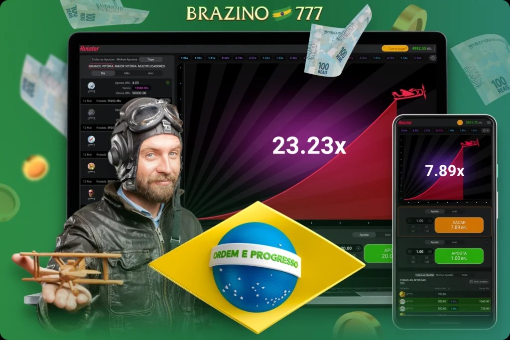 Jogar Brazino777 Aviator online